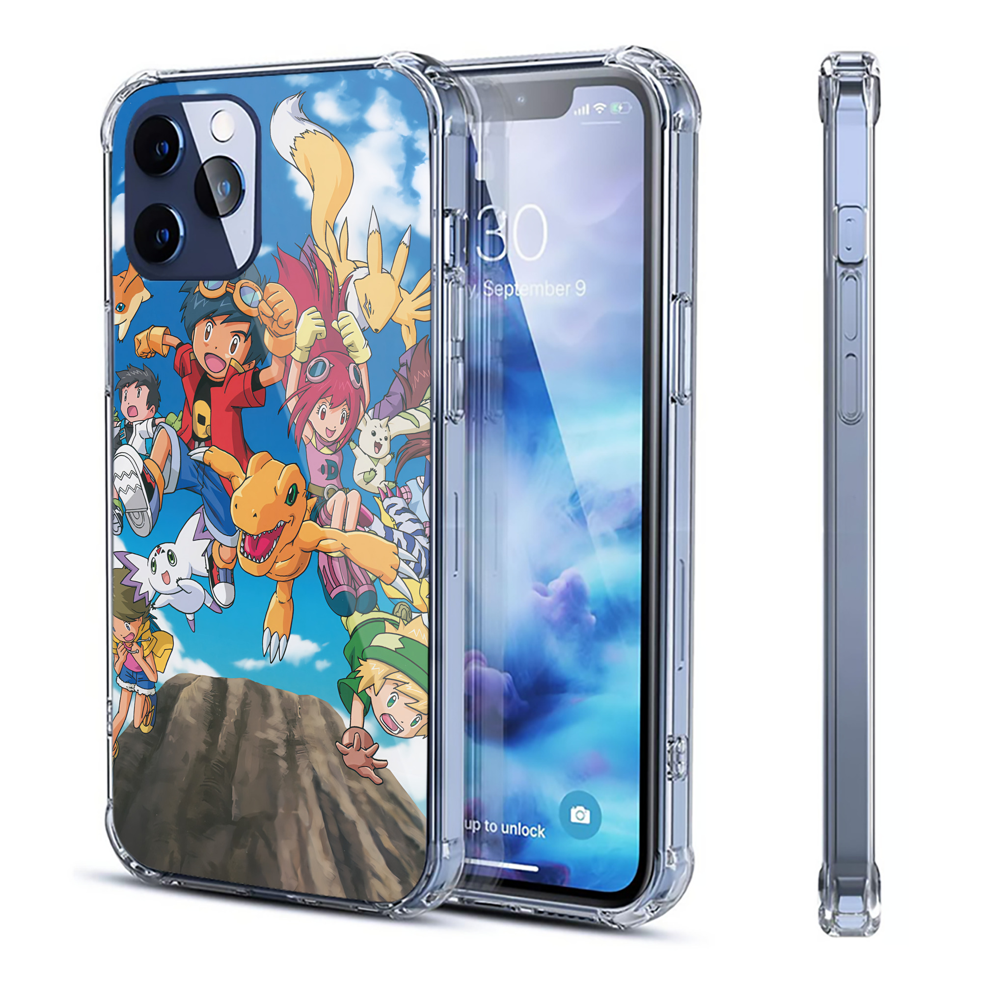 （画像用） Digimon デジタルモンスター/デジモン 【iPhone 12シリーズ対応】透明スマホケース（クリアソフトケース）